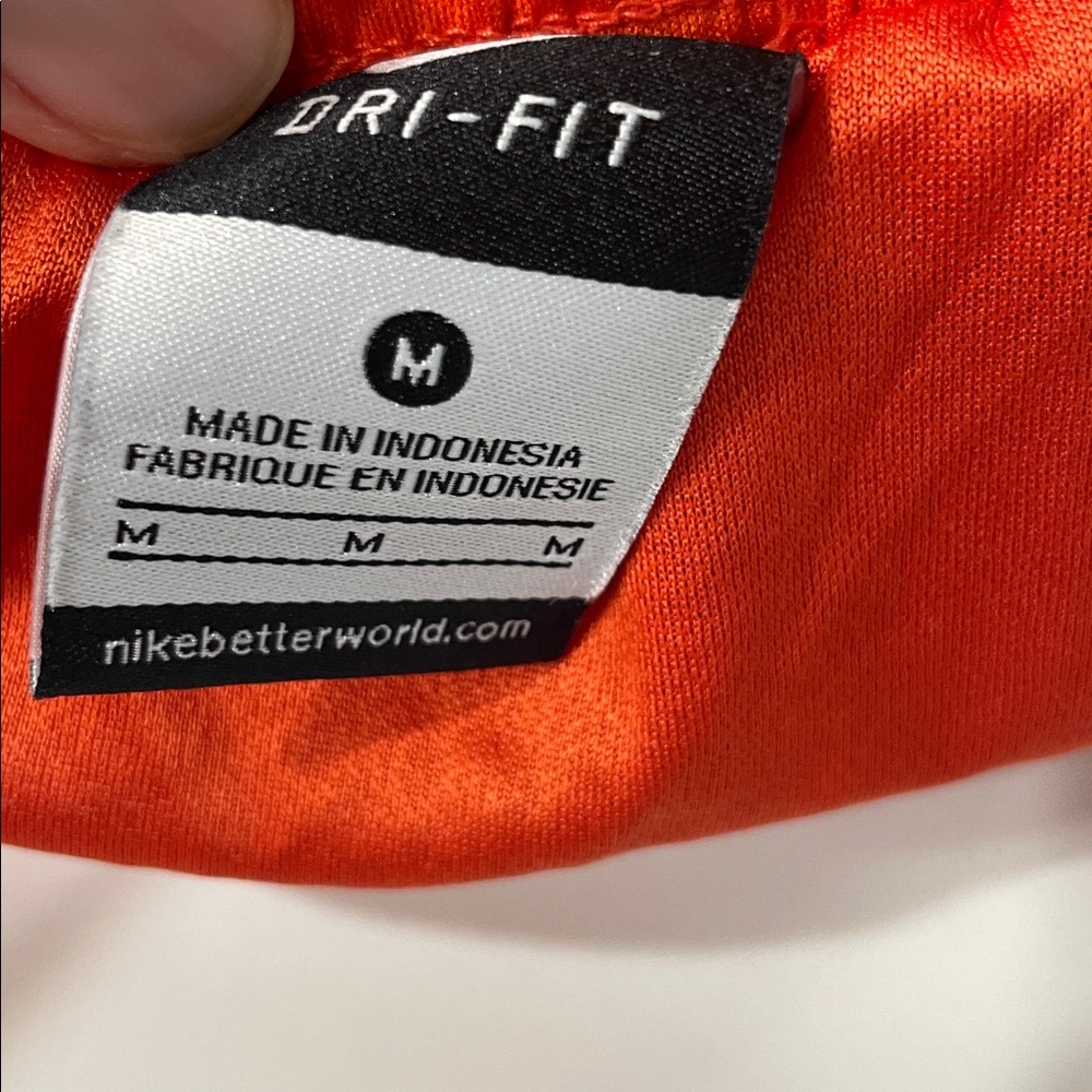Nike Set of 2 Dri Fit Vibrant Orange Athletic Shorts (Soccer) & 1 pair Socks | M - Picture 3 of 7